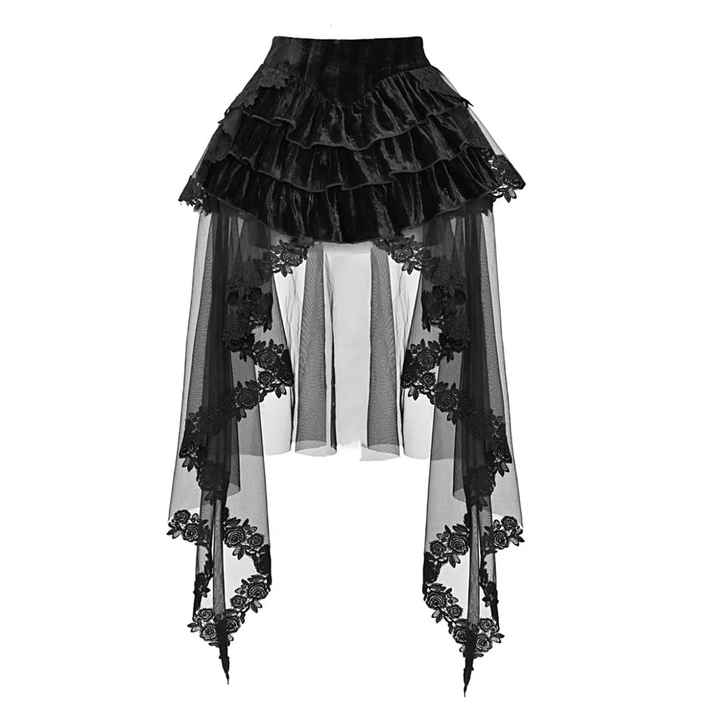 Get trendy with [Blood Supply] Halloween Royal Velvet Court Gothic Dress Set - Clothing available at Peiliee Shop. Grab yours for $38 today!