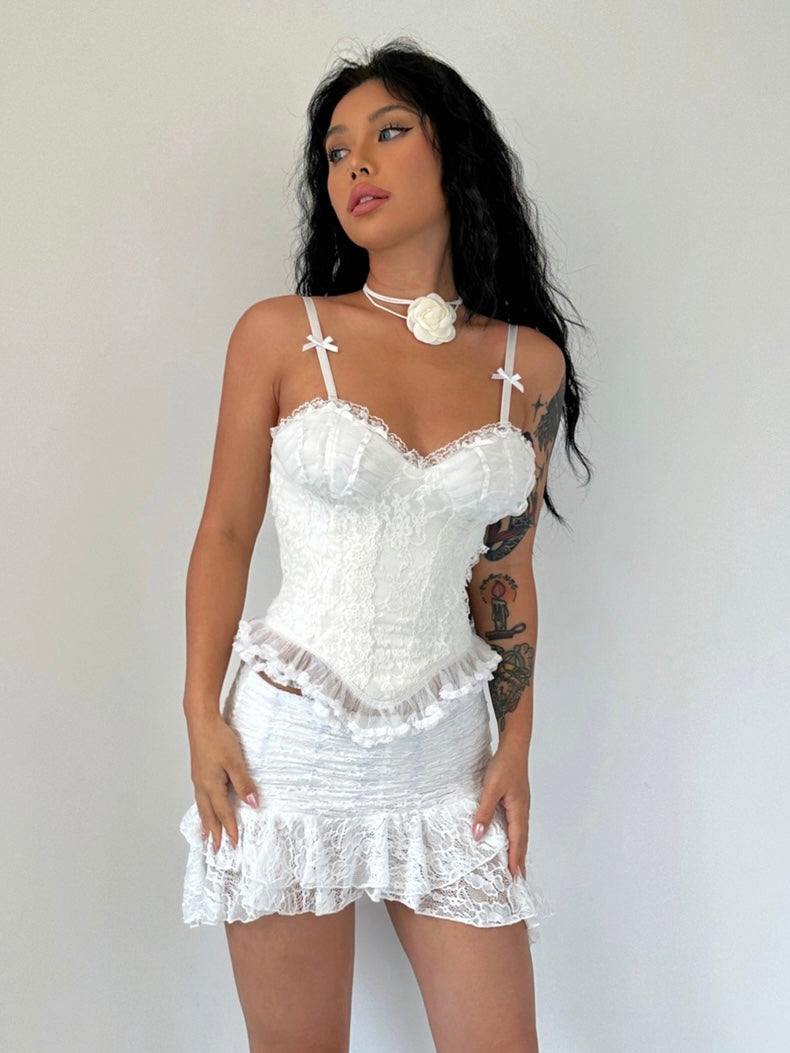 Get trendy with Princess Elsa and Ariel Fishbone Corset Top and skirt set - available at Peiliee Shop. Grab yours for $28 today!