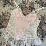 Get trendy with Mid summer nights dream lingerie  lace satin corset bustier with garter straps -  available at Peiliee Shop. Grab yours for $29 today!