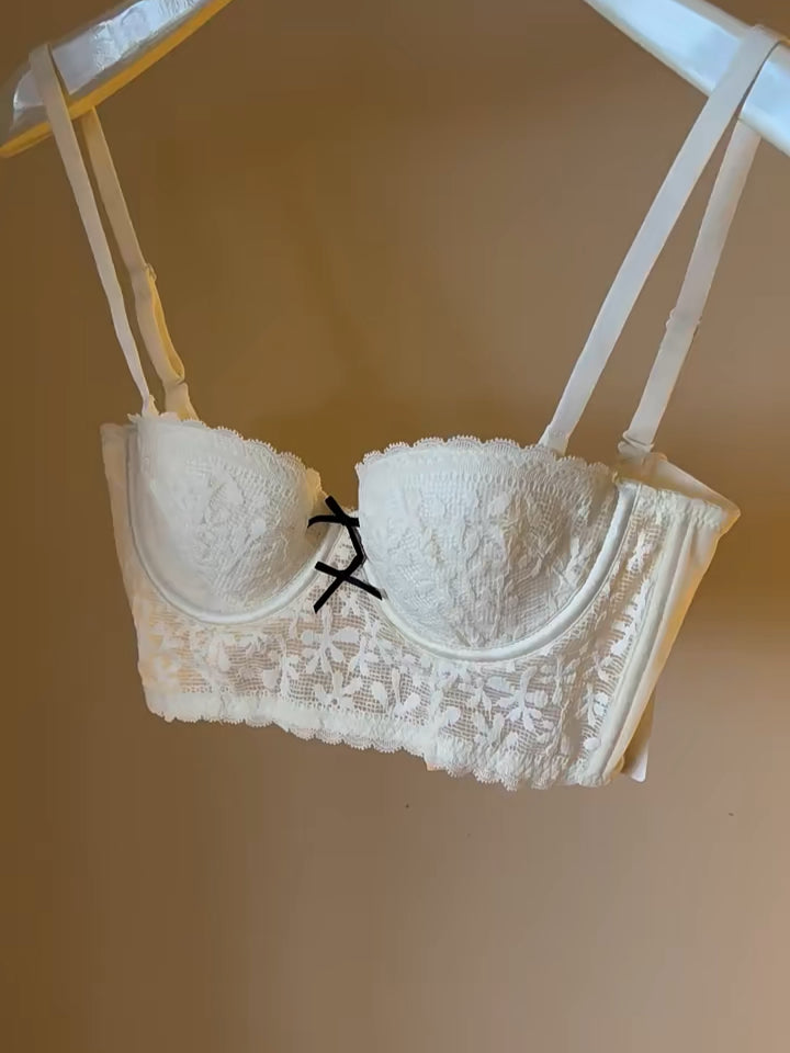 Get trendy with [Basic] Winter Romance Lace Bra Set - Lingerie available at Peiliee Shop. Grab yours for $12.90 today!