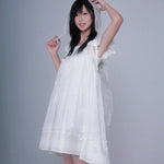 Get trendy with Angel Energy Cotton Mini Dress - Dress available at Peiliee Shop. Grab yours for $56 today!