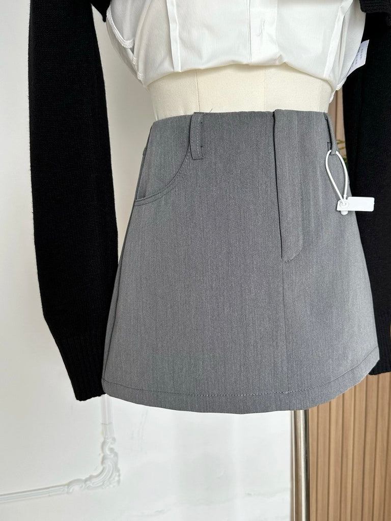 Get trendy with [Back to School] Bunny School Girl Skirt and Mini Skirt set with knitting cardigan -  available at Peiliee Shop. Grab yours for $23 today!