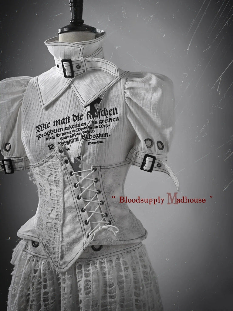 Get trendy with [Blood Supply] Madhouse Distressed Fishbone Waist Belt - Apparel & Accessories available at Peiliee Shop. Grab yours for $38.90 today!