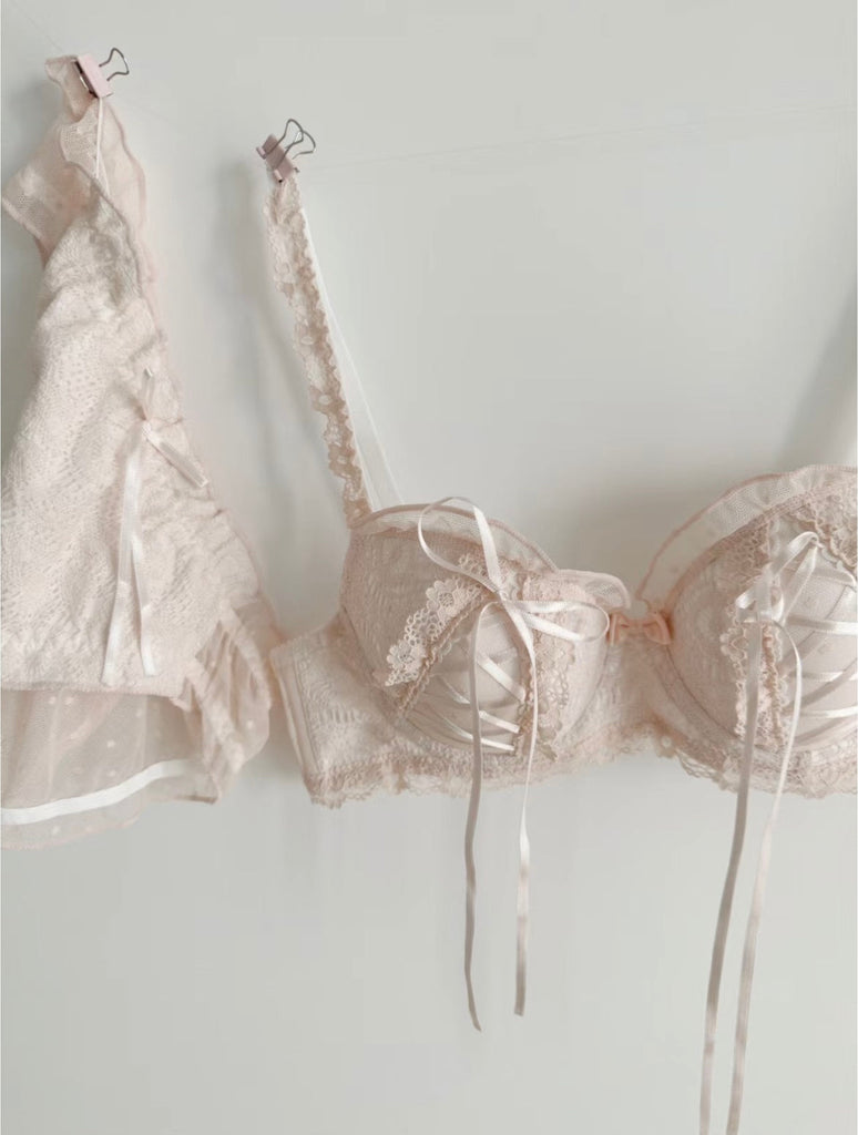 Get trendy with Peachy Sweetheart Lingerie Lace Lingerie set -  available at Peiliee Shop. Grab yours for $18.60 today!