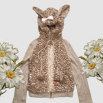 Rose Island Deer Hoodie with cute Fawn pattern print, product photo via PeilieeShop for $69