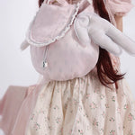 A closer look at Rose Island flying wings backpack, with coquette core style design in PeilieeShop