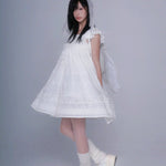 Get trendy with Angel Energy Cotton Mini Dress - Dress available at Peiliee Shop. Grab yours for $56 today!