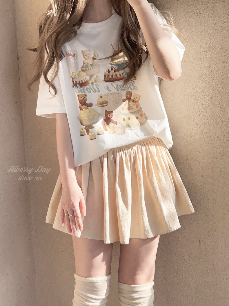 Get trendy with Doll Dream Cotton Mini Skirt with sweatshorts inside - available at Peiliee Shop. Grab yours for $18 today!