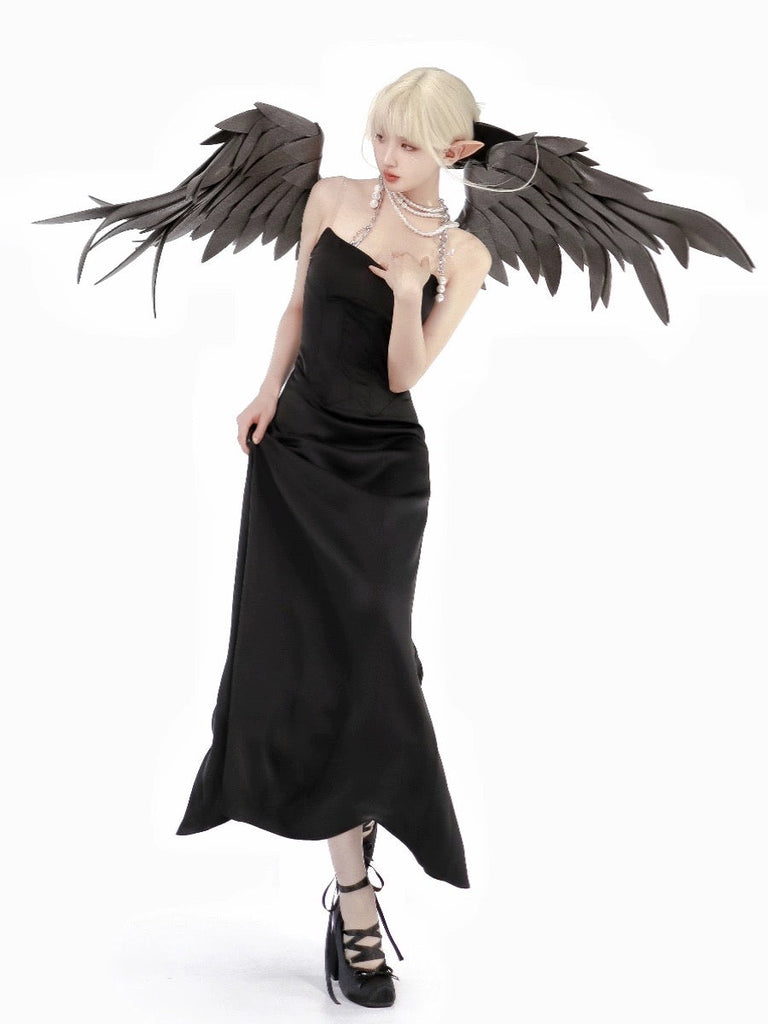 Get trendy with Halloween Black Swan Evening Gown -  available at Peiliee Shop. Grab yours for $59.90 today!