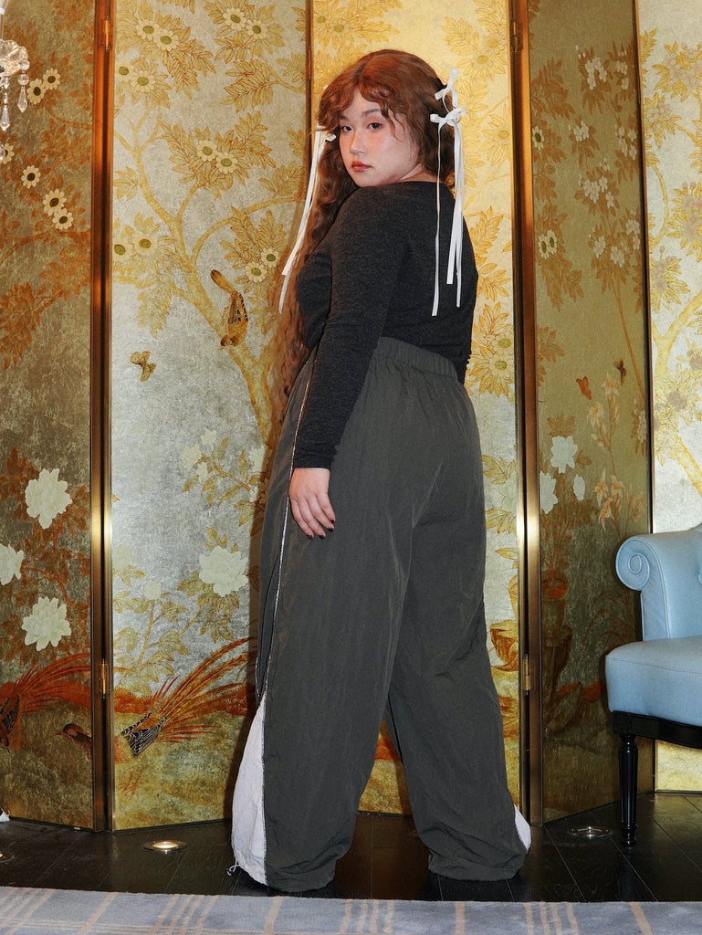 Get trendy with [Curve Beauty] Reflective Leisure Sports Pants -  available at Peiliee Shop. Grab yours for $47 today!