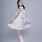 Get trendy with Angel Energy Cotton Mini Dress - Dress available at Peiliee Shop. Grab yours for $56 today!