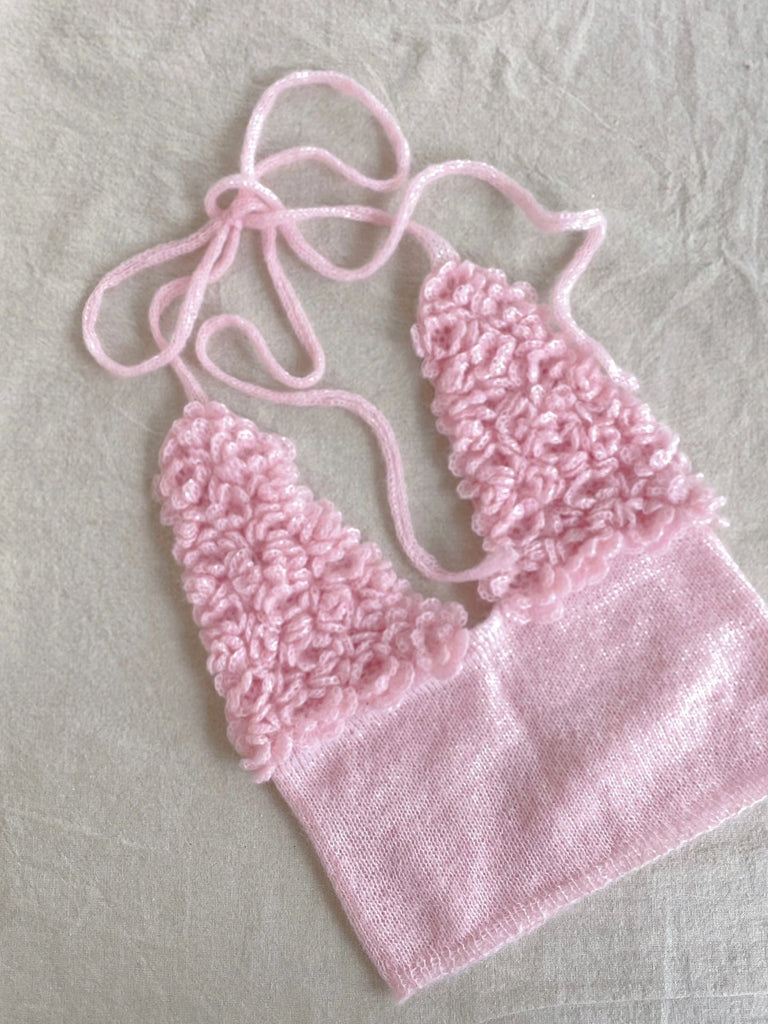 Get trendy with [Tailor Made] Rose Diary Hand Knitted Top -  available at Peiliee Shop. Grab yours for $74 today!