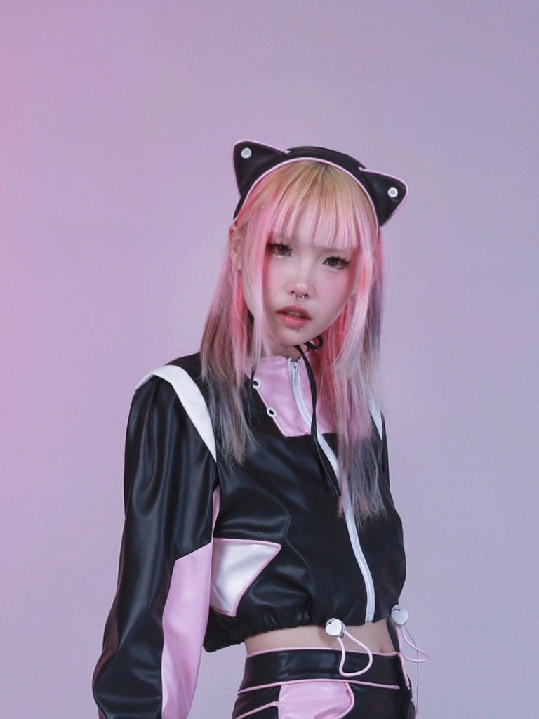 Get trendy with [Evil tooth]Mechanical Cat Ears Leather Headband - Headband available at Peiliee Shop. Grab yours for $27 today!