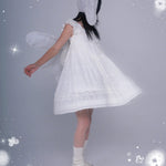 Get trendy with Angel Energy Cotton Mini Dress - Dress available at Peiliee Shop. Grab yours for $56 today!