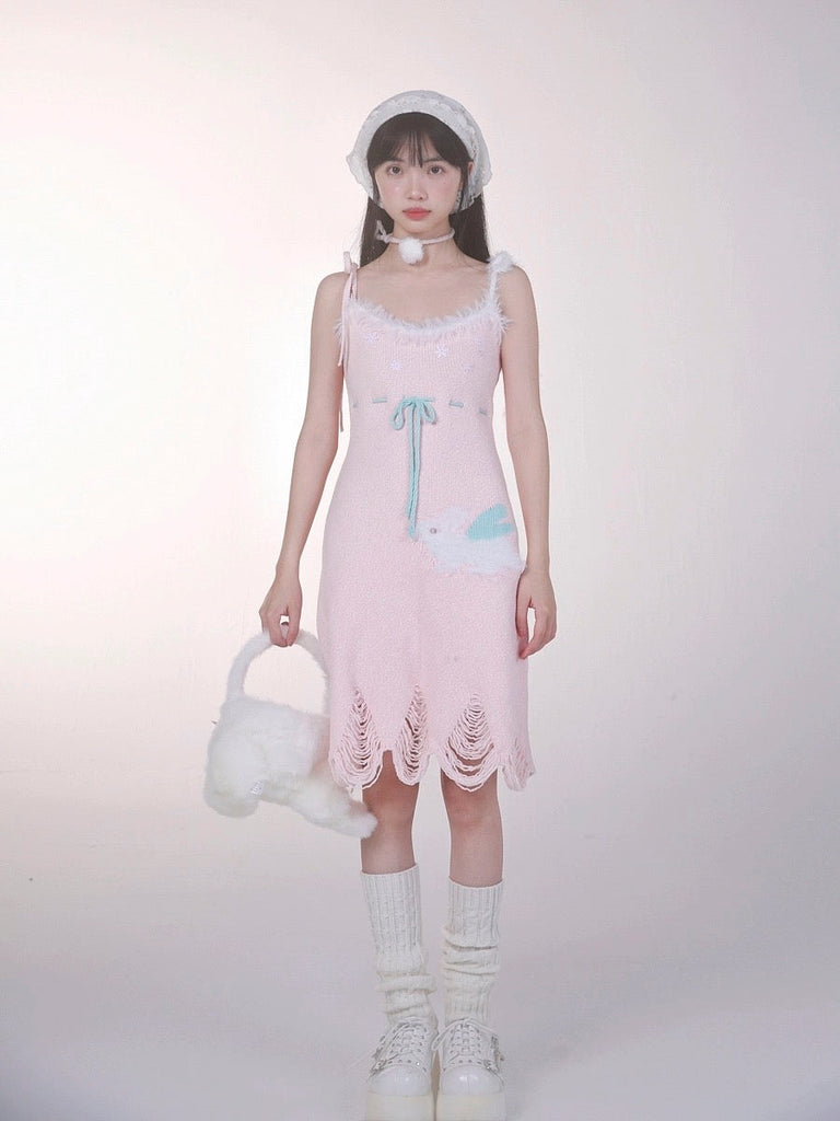 Get trendy with [Rose Island] Bunny Elf Knitted Dress -  available at Peiliee Shop. Grab yours for $61 today!