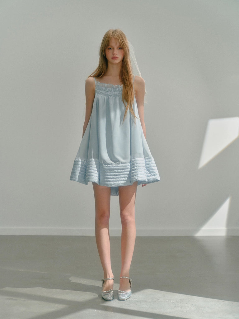 Get trendy with [UNOSA] Baby Blue Mini Dress -  available at Peiliee Shop. Grab yours for $52 today!