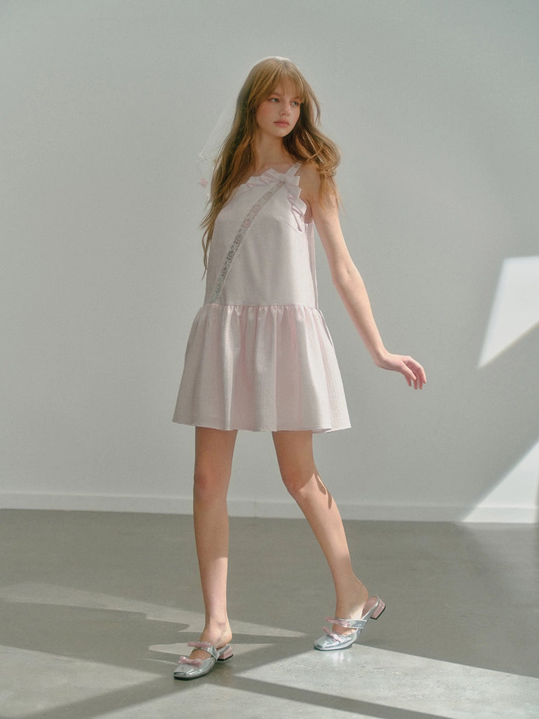 Get trendy with [UNOSA] Sakura Drops Mini Dress -  available at Peiliee Shop. Grab yours for $62 today!