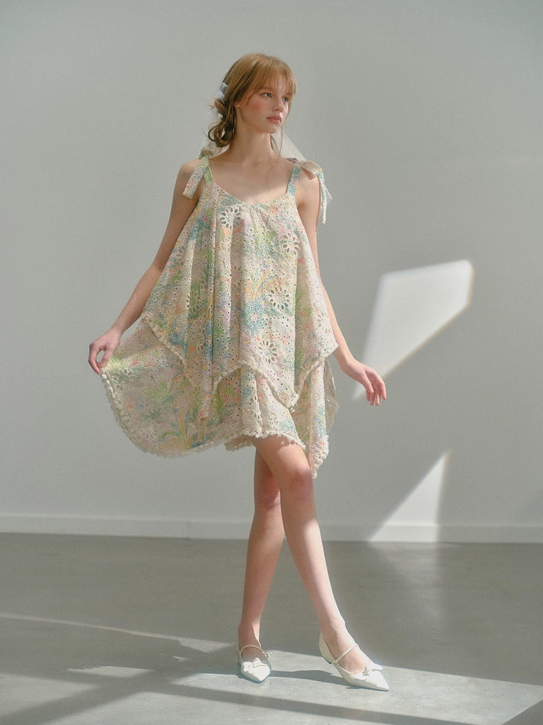 Get trendy with [UNOSA] Floral Fairy Dance Mini Dress -  available at Peiliee Shop. Grab yours for $76 today!
