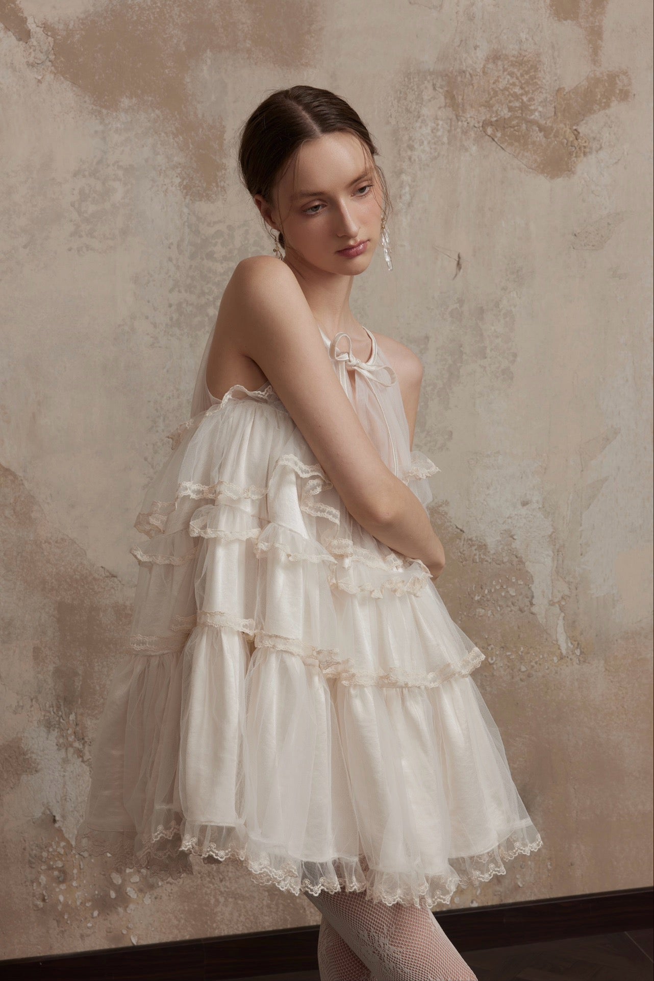 Lace Dress Cream Ruffle Dress The Ruffle Dress In Yellow Carmenthestudio Lace Dress Cream Ruffle Dress The Ruffle Dress In Yellow Carmenthestudio