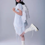 Get trendy with Mermaid Lagoon Mini Floral Dress - Dress available at Peiliee Shop. Grab yours for $58 today!