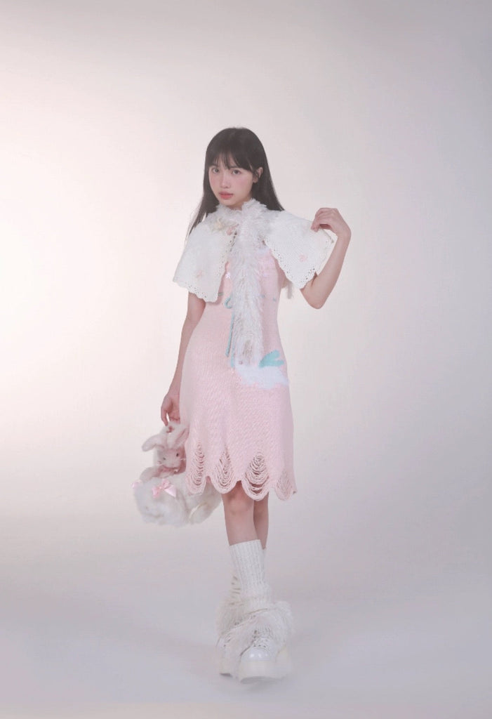 Get trendy with [Rose Island] Bunny Elf Knitted Dress -  available at Peiliee Shop. Grab yours for $61 today!