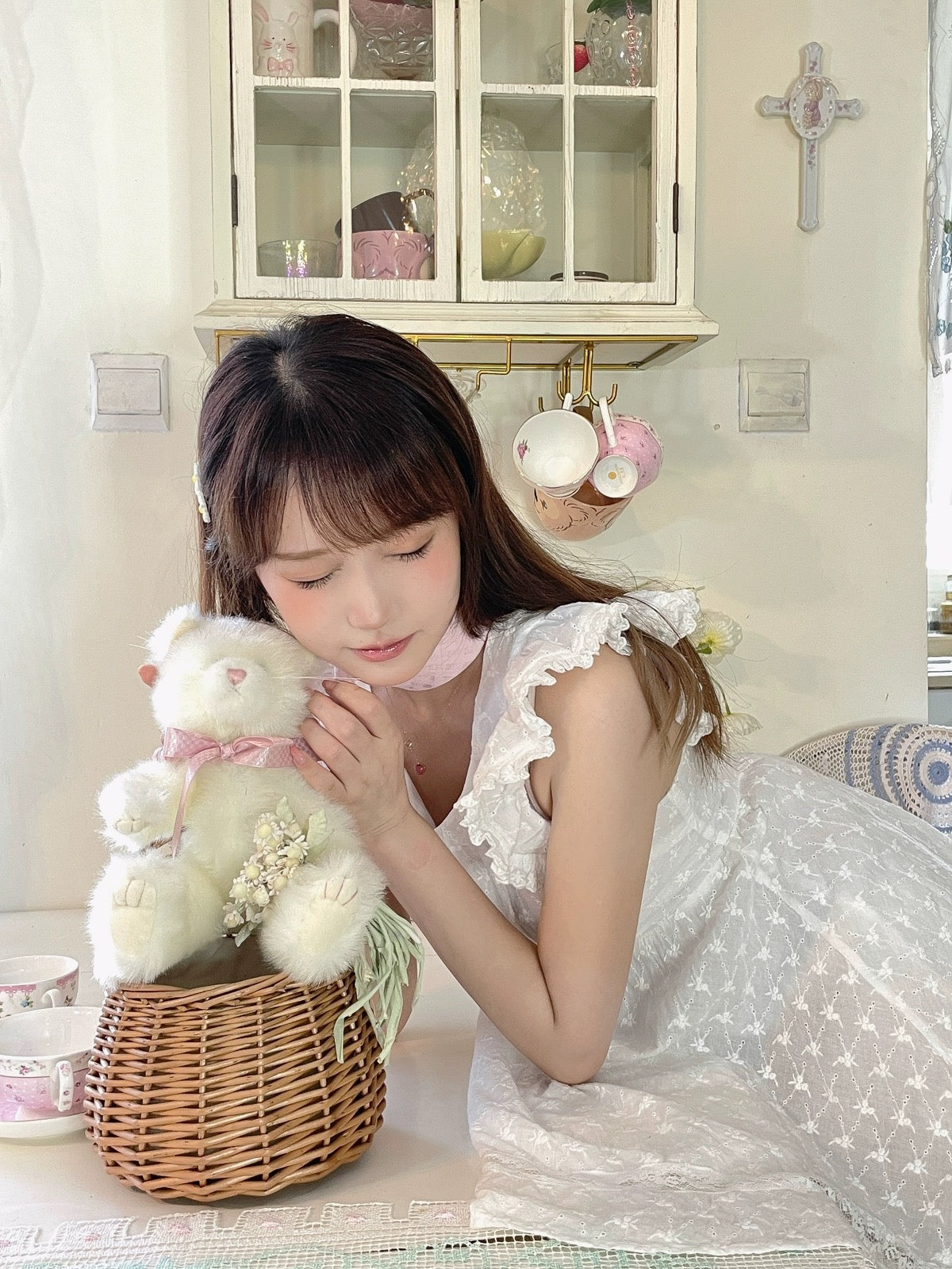 Get trendy with Cottage Angel Cotton Mini Dress - Dresses available at Peiliee Shop. Grab yours for $34 today!