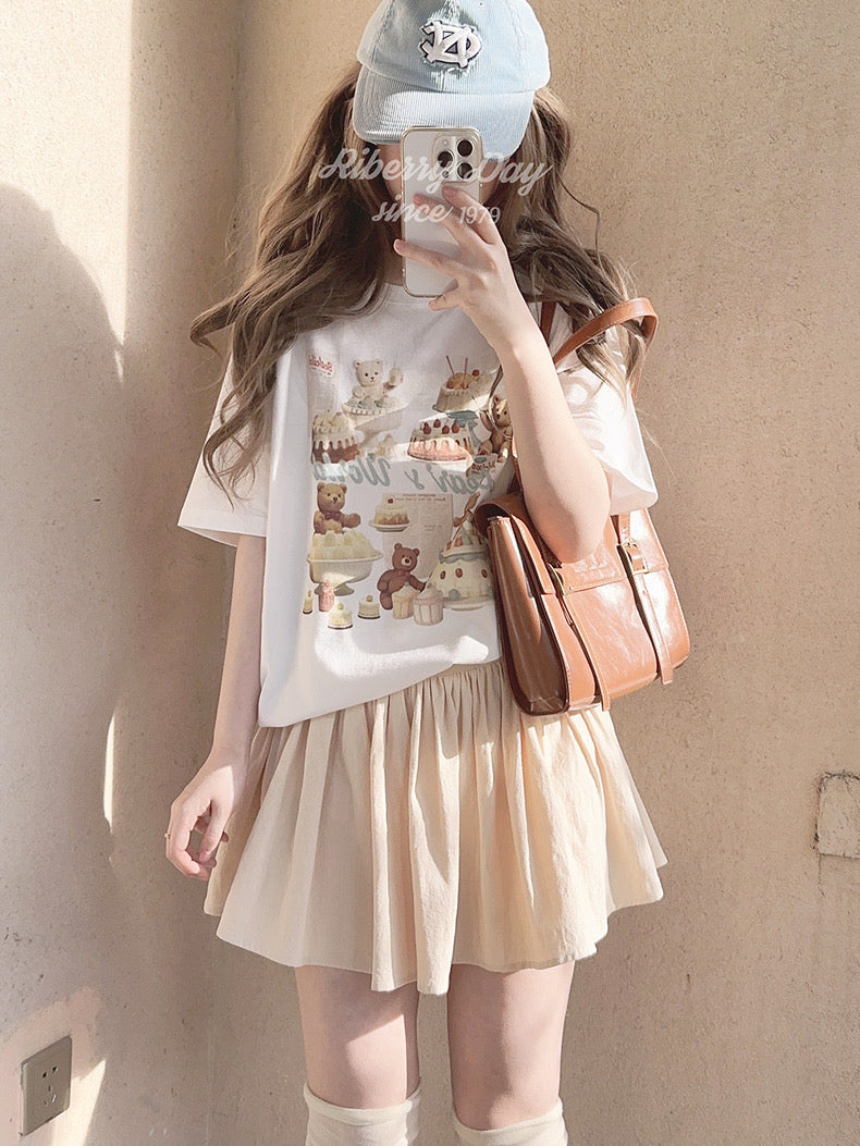 Get trendy with Doll Dream Cotton Mini Skirt with sweatshorts inside - available at Peiliee Shop. Grab yours for $18 today!