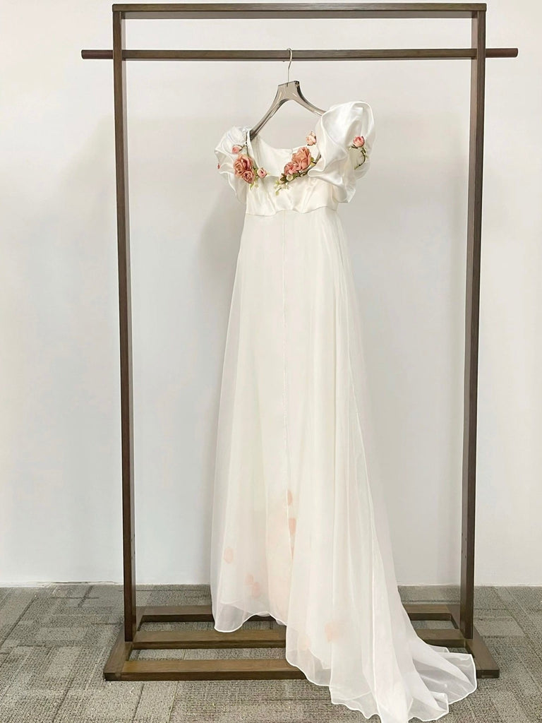 Get trendy with [Tailor Made Size] Lily Frost fall empire dress gown -  available at Peiliee Shop. Grab yours for $159 today!