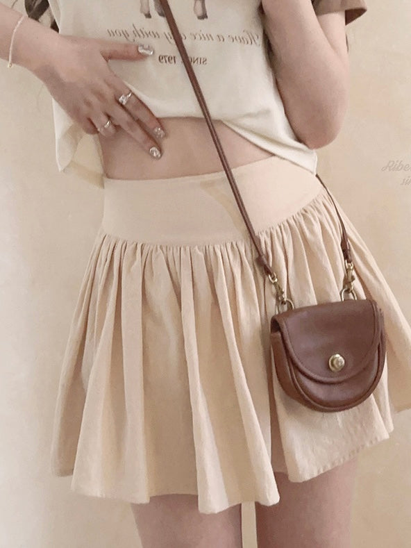 Get trendy with Doll Dream Cotton Mini Skirt with sweatshorts inside - available at Peiliee Shop. Grab yours for $18 today!