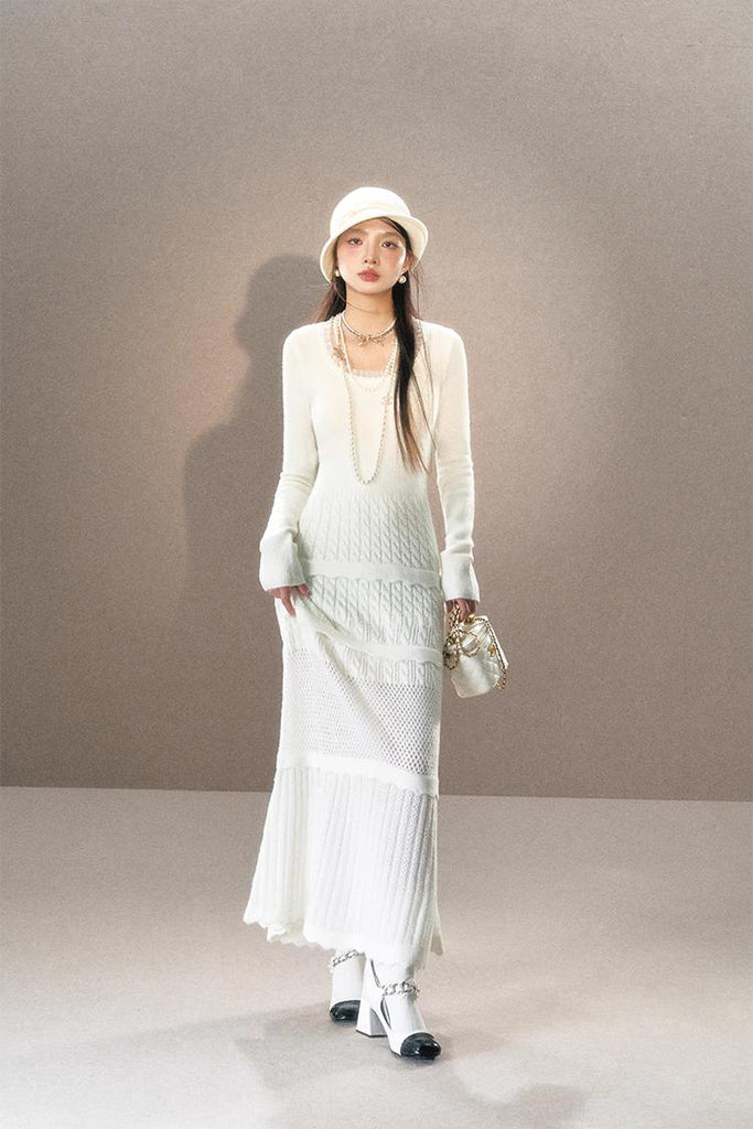 Get trendy with [Underpass] Snowy Elegance Ensemble Dress Set - Dresses available at Peiliee Shop. Grab yours for $28 today!