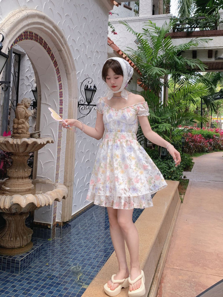 Get trendy with [Rose Candy] Eden Garden Vintage-Inspired Lace Dress - Dresses available at Peiliee Shop. Grab yours for $38 today!