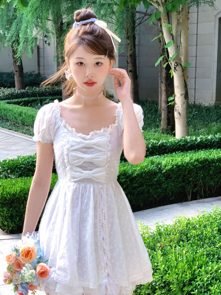 Get trendy with [Rose Candy] Cream Puff Princess Dress - Dresses available at Peiliee Shop. Grab yours for $38 today!