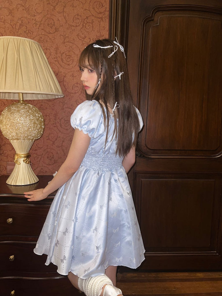 Get trendy with [Rose Candy] Moon River Blue Princess Dress - Dresses available at Peiliee Shop. Grab yours for $36 today!