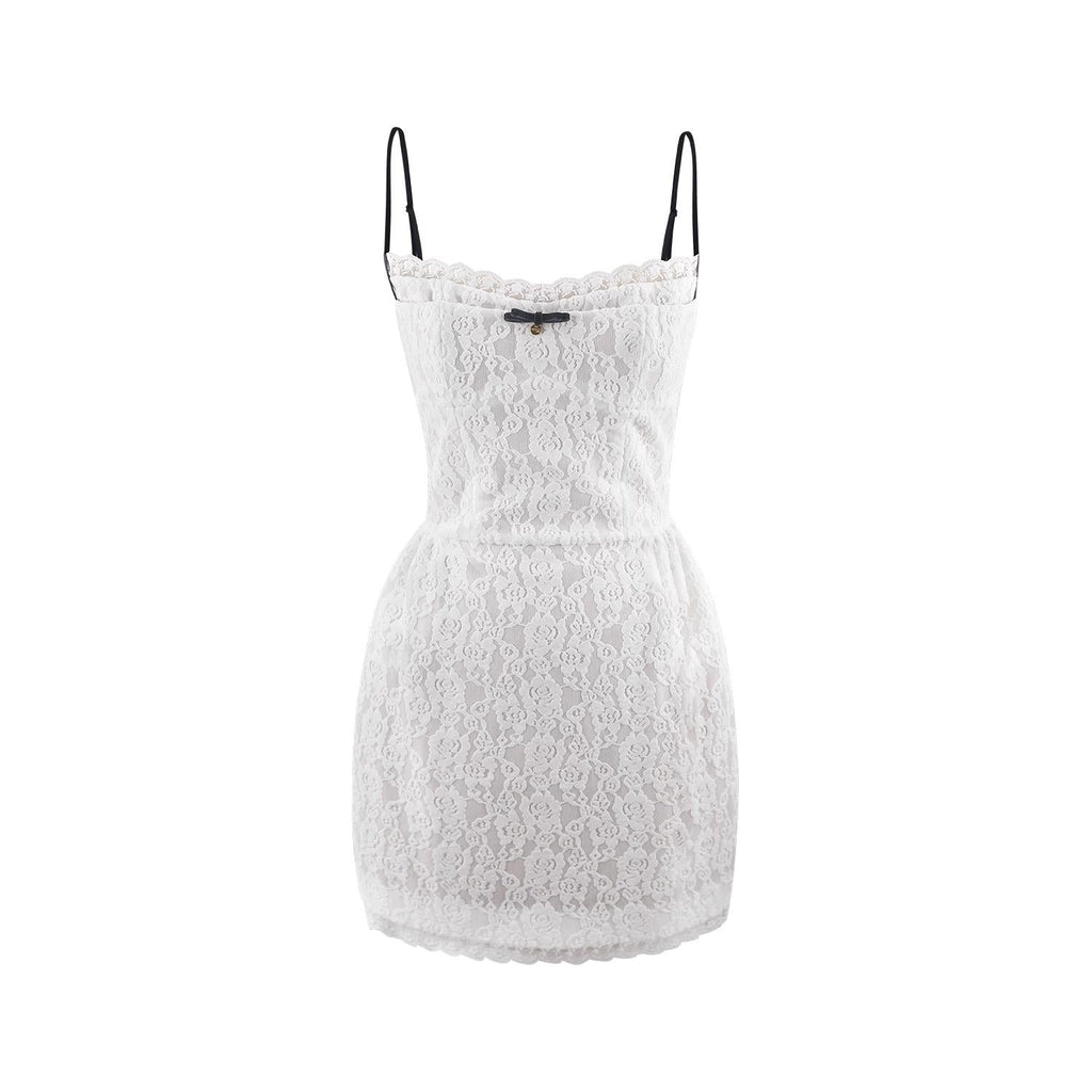 Get trendy with [Mummy Cat] Falling Dreams Lace Bodycon Mini Dress - Dresses available at Peiliee Shop. Grab yours for $55 today!