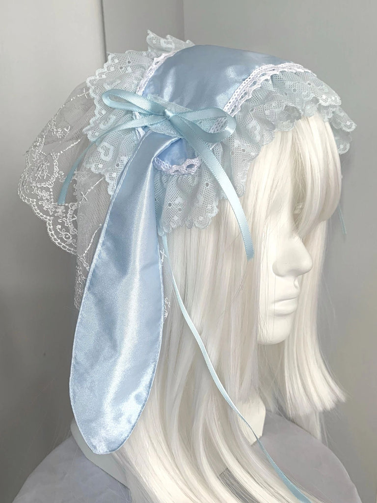 Get trendy with Blue version Handmade Pink Bunny Hat Headband -  available at Peiliee Shop. Grab yours for $21.90 today!
