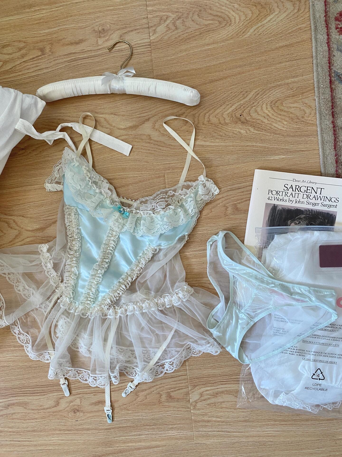 Get trendy with Mid summer nights dream lingerie lace satin corset bustier with garter straps - available at Peiliee Shop. Grab yours for $29 today!