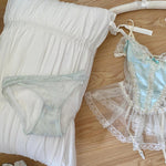 Get trendy with Mid summer nights dream lingerie  lace satin corset bustier with garter straps -  available at Peiliee Shop. Grab yours for $29 today!