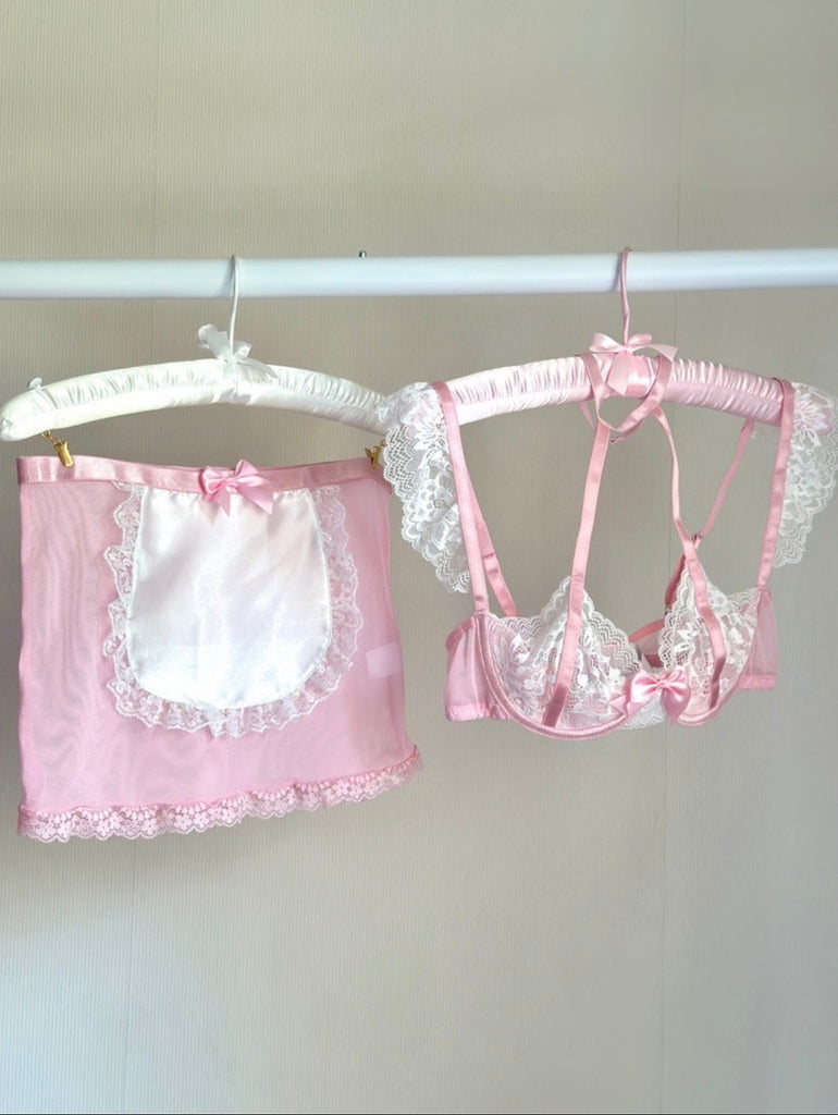 Get trendy with Cutie Pie Sweetheart Maid Lingerie Set -  available at Peiliee Shop. Grab yours for $23 today!