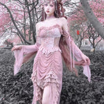 Get trendy with The Sakura Fairy Velvet Lace Dress - Dresses available at Peiliee Shop. Grab yours for $35.90 today!