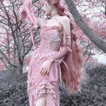 Get trendy with The Sakura Fairy Velvet Lace Dress - Dresses available at Peiliee Shop. Grab yours for $35.90 today!