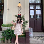 Get trendy with Picnic on a Sunny Afternoon Strawberry Mini Dress - Dresses available at Peiliee Shop. Grab yours for $42 today!