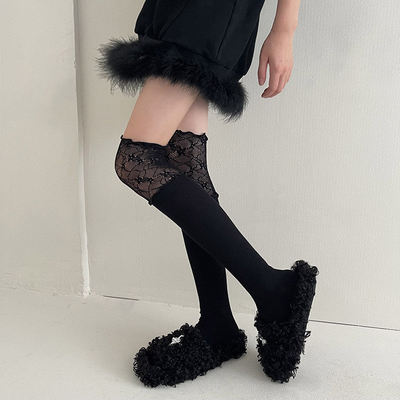 Get trendy with [Basic] Love Song Lace Socks - Socks available at Peiliee Shop. Grab yours for $12.90 today!