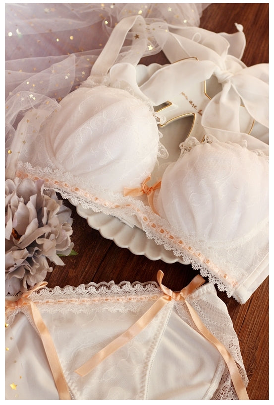 Get trendy with Dreamy Ballerina Bra Set With Plus Sizes -  available at Peiliee Shop. Grab yours for $45 today!