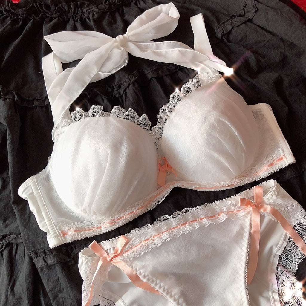 Get trendy with Dreamy Ballerina Bra Set With Plus Sizes -  available at Peiliee Shop. Grab yours for $45 today!