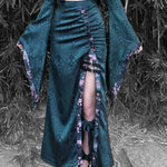 Get trendy with Evil Snake Wide Sleeves Kimono Style Dress Set - Dresses available at Peiliee Shop. Grab yours for $44.75 today!