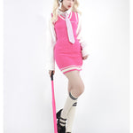 Get trendy with Pink Schoolgirl Jumper Dress Barbie Core Style - Dresses available at Peiliee Shop. Grab yours for $68 today!