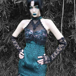 Get trendy with Evil Snake Qipao Style Slit Dress - Dresses available at Peiliee Shop. Grab yours for $59.90 today!