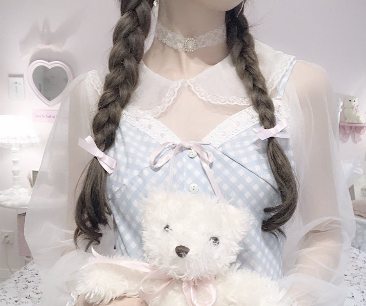 Get trendy with [2020 New] Yuki Hime Single Collar Pastel Babydoll Inner Blouse -  available at Peiliee Shop. Grab yours for $22 today!