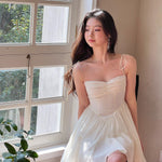 Get trendy with Silky Moonlight Mini Dress - Dresses available at Peiliee Shop. Grab yours for $46 today!