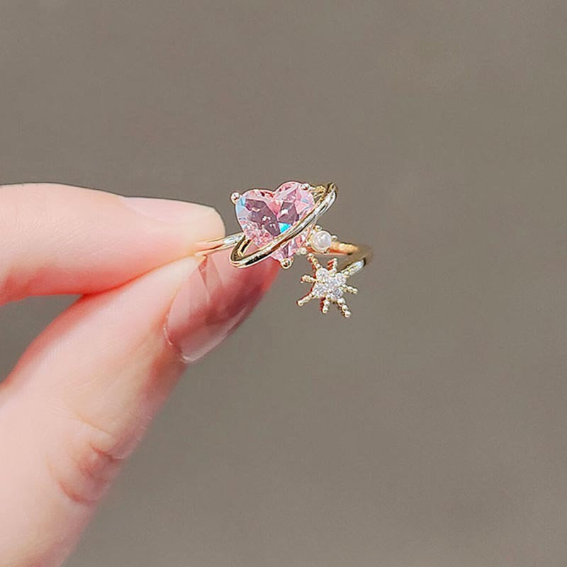 Get trendy with Angel’s crystal heart Ring - Rings available at Peiliee Shop. Grab yours for $3.50 today!